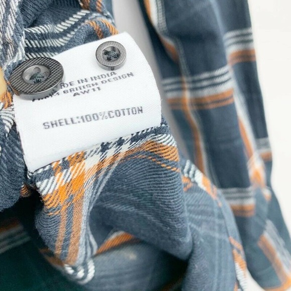 Superdry Mens Button Front Shirt Plaid L - Picture 9 of 12